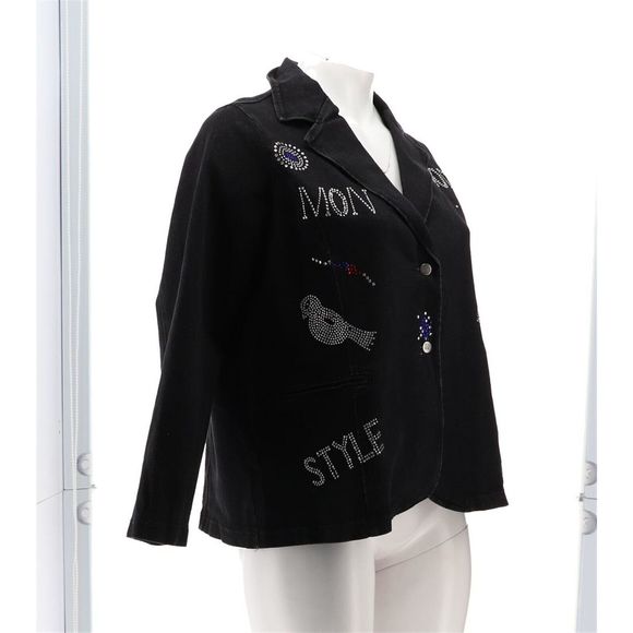 Women with Control My Wonder Denim Heat Sealed Blazer Black A4765220 - Picture 7 of 7